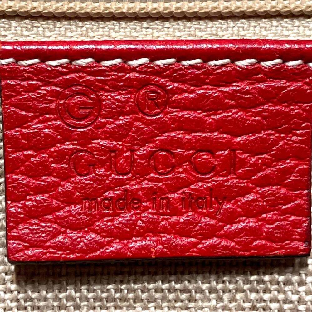 GUCCI Red Leather Shoulder Bag - Picture 4 of 9